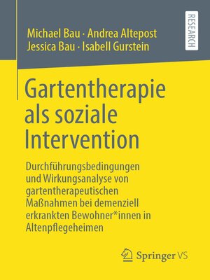 cover image of Gartentherapie als soziale Intervention
